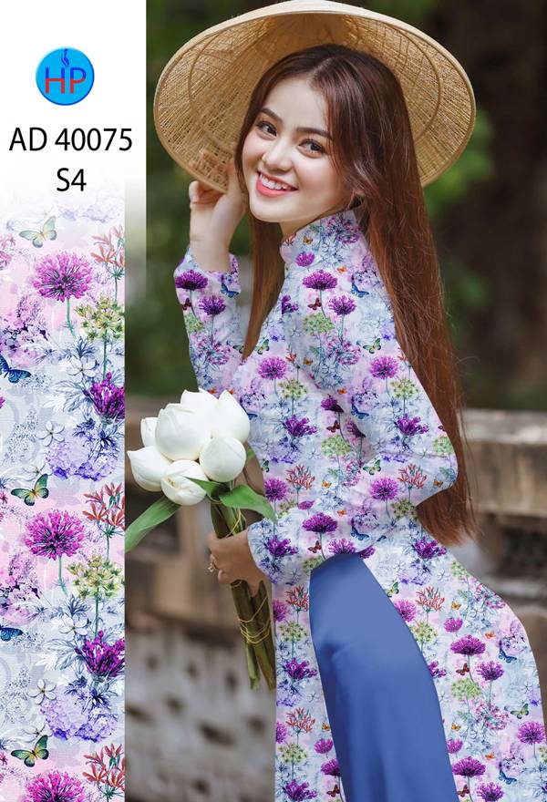 Vải Áo Dài Hoa Đều Mới Ra AD 40075