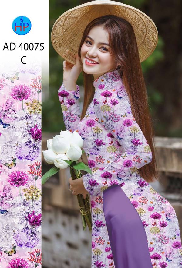 Vải Áo Dài Hoa Đều Mới Ra AD 40075