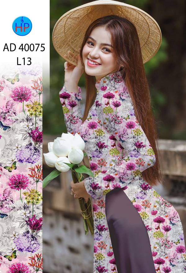 Vải Áo Dài Hoa Đều Mới Ra AD 40075