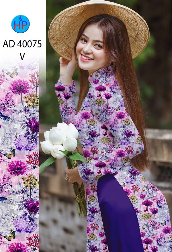Vải Áo Dài Hoa Đều Mới Ra AD 40075