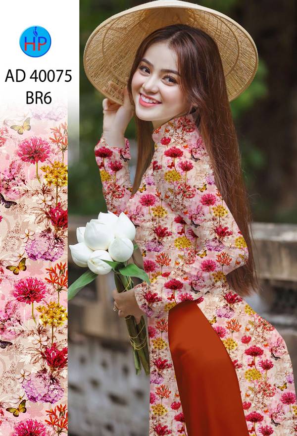 Vải Áo Dài Hoa Đều Mới Ra AD 40075
