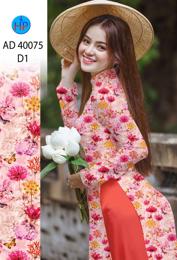 Vải Áo Dài Hoa Đều Mới Ra AD 40075