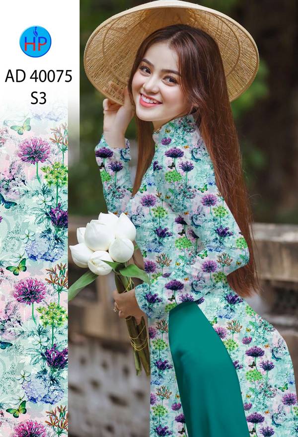 Vải Áo Dài Hoa Đều Mới Ra AD 40075