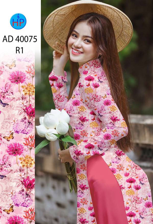 Vải Áo Dài Hoa Đều Mới Ra AD 40075