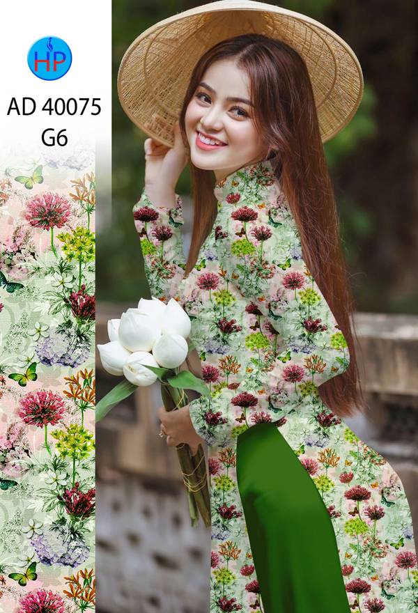 Vải Áo Dài Hoa Đều Mới Ra AD 40075