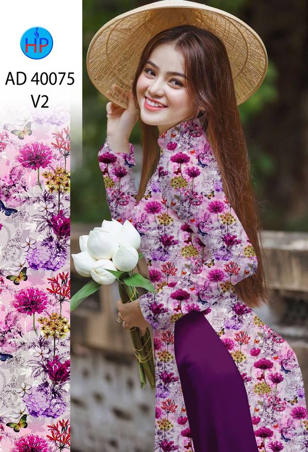 Vải Áo Dài Hoa Đều Mới Ra AD 40075