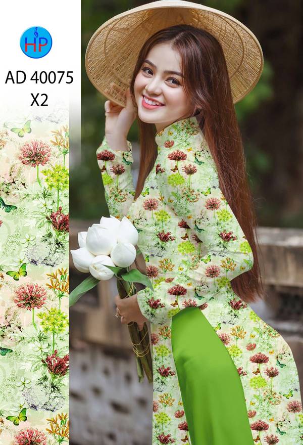 Vải Áo Dài Hoa Đều Mới Ra AD 40075