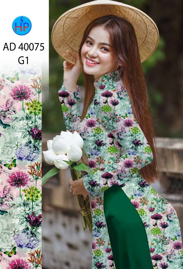 Vải Áo Dài Hoa Đều Mới Ra AD 40075