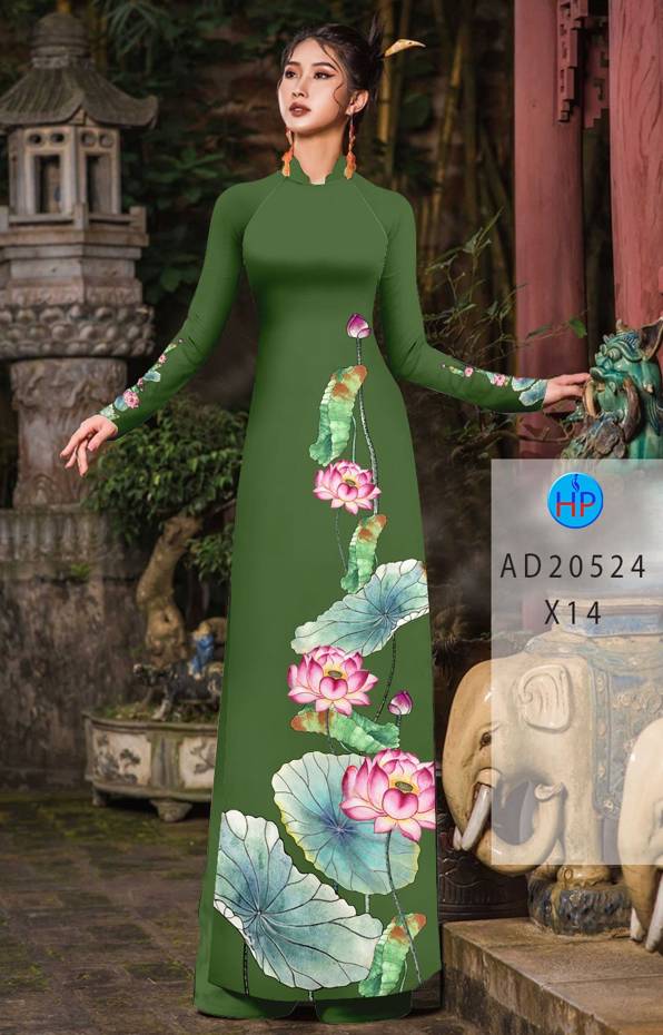 Vải Áo Dài Hoa Sen Mới Ra AD 20524 37 Vải Áo Dài Hoa Sen Mới Ra AD 20524