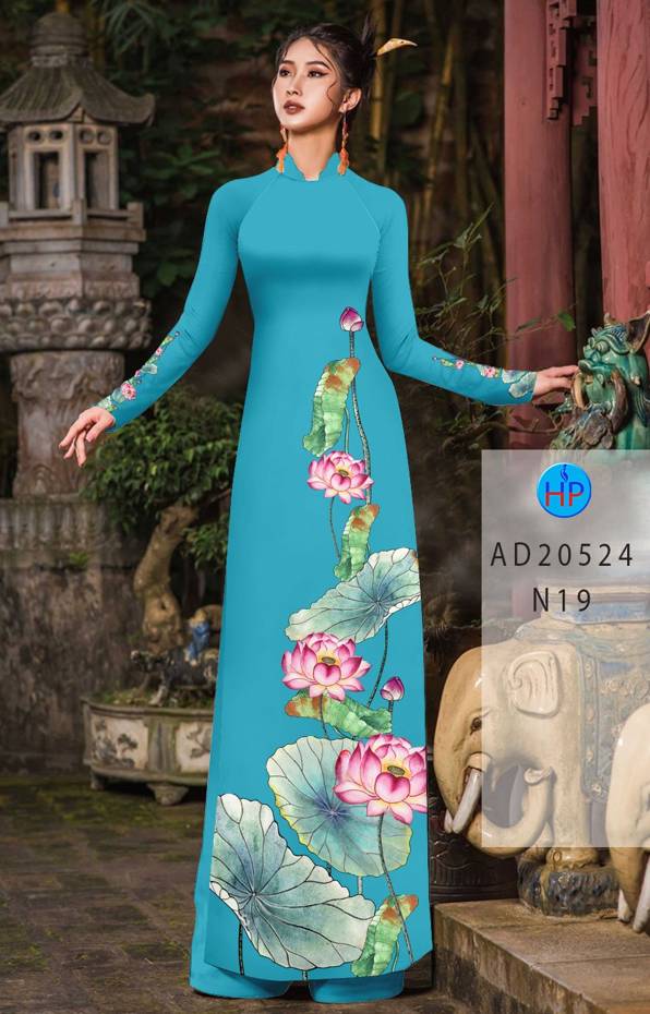 Vải Áo Dài Hoa Sen Mới Ra AD 20524 38 Vải Áo Dài Hoa Sen Mới Ra AD 20524