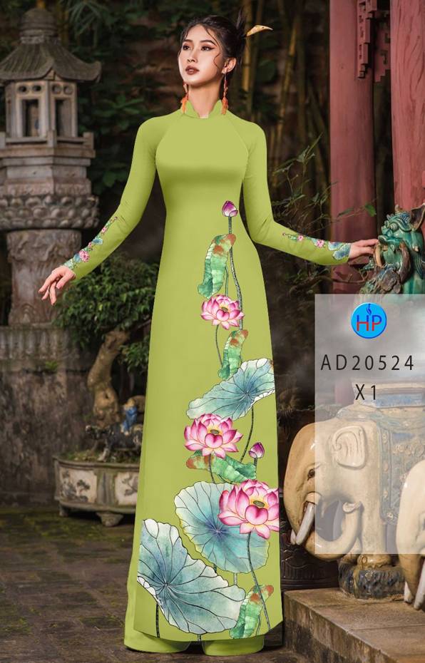 Vải Áo Dài Hoa Sen Mới Ra AD 20524 45 Vải Áo Dài Hoa Sen Mới Ra AD 20524