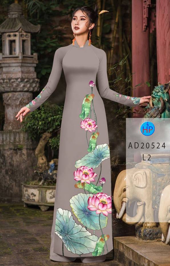 Vải Áo Dài Hoa Sen Mới Ra AD 20524 44 Vải Áo Dài Hoa Sen Mới Ra AD 20524