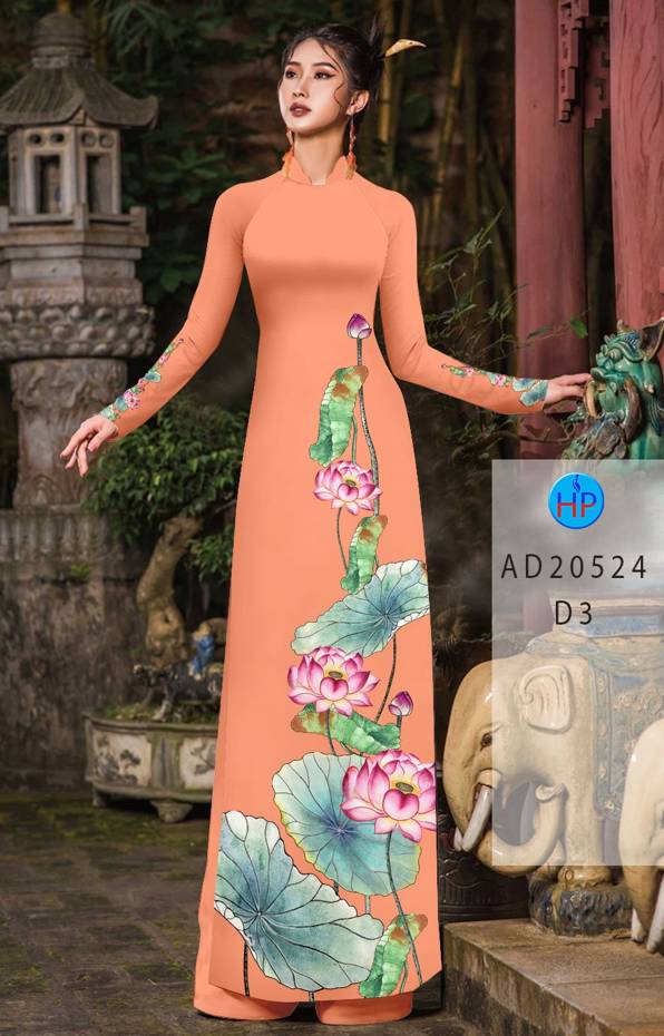 Vải Áo Dài Hoa Sen Mới Ra AD 20524 43 Vải Áo Dài Hoa Sen Mới Ra AD 20524