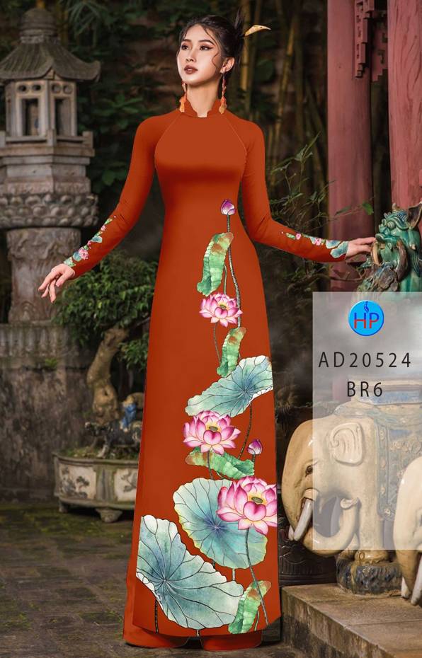Vải Áo Dài Hoa Sen Mới Ra AD 20524 51 Vải Áo Dài Hoa Sen Mới Ra AD 20524