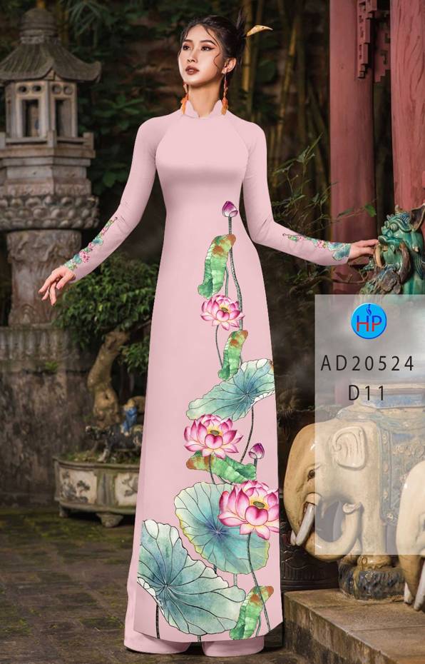 Vải Áo Dài Hoa Sen Mới Ra AD 20524 47 Vải Áo Dài Hoa Sen Mới Ra AD 20524