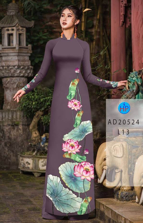 Vải Áo Dài Hoa Sen Mới Ra AD 20524 52 Vải Áo Dài Hoa Sen Mới Ra AD 20524