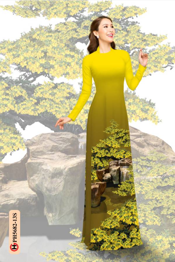 Vải Áo Dài Hoa Mai Vừa Ra AD PH5682 33 Vải Áo Dài Hoa Mai Vừa Ra AD PH5682