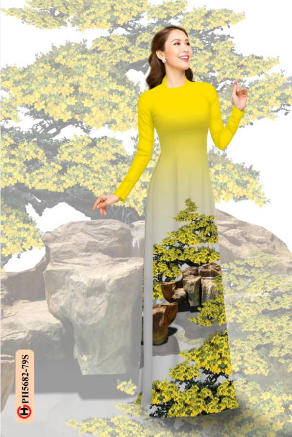 Vải Áo Dài Hoa Mai Vừa Ra AD PH5682 36 Vải Áo Dài Hoa Mai Vừa Ra AD PH5682
