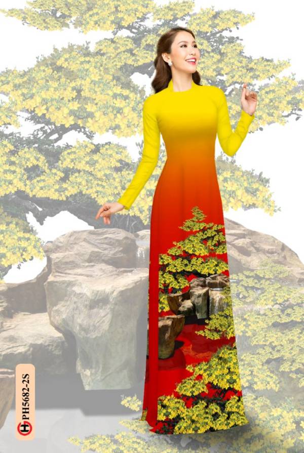 Vải Áo Dài Hoa Mai Vừa Ra AD PH5682 34 Vải Áo Dài Hoa Mai Vừa Ra AD PH5682