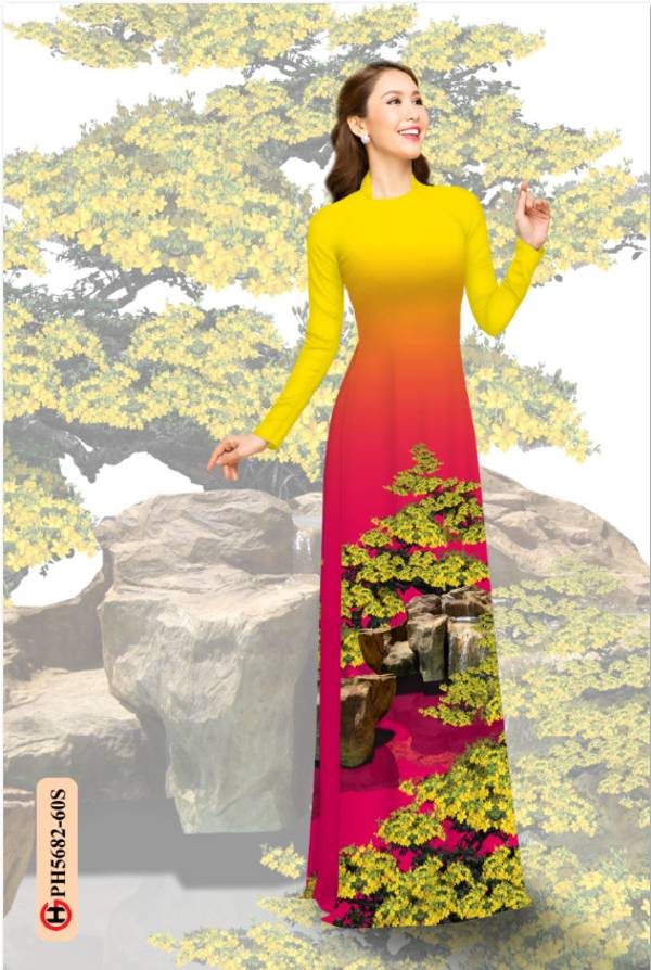 Vải Áo Dài Hoa Mai Vừa Ra AD PH5682 38 Vải Áo Dài Hoa Mai Vừa Ra AD PH5682