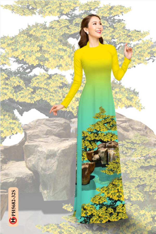 Vải Áo Dài Hoa Mai Vừa Ra AD PH5682 40 Vải Áo Dài Hoa Mai Vừa Ra AD PH5682
