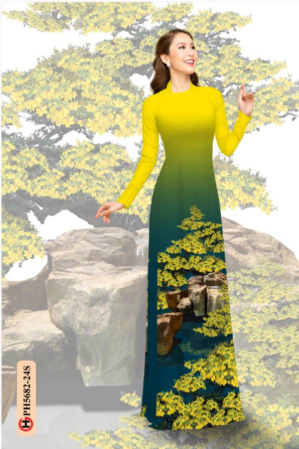 Vải Áo Dài Hoa Mai Vừa Ra AD PH5682 43 Vải Áo Dài Hoa Mai Vừa Ra AD PH5682