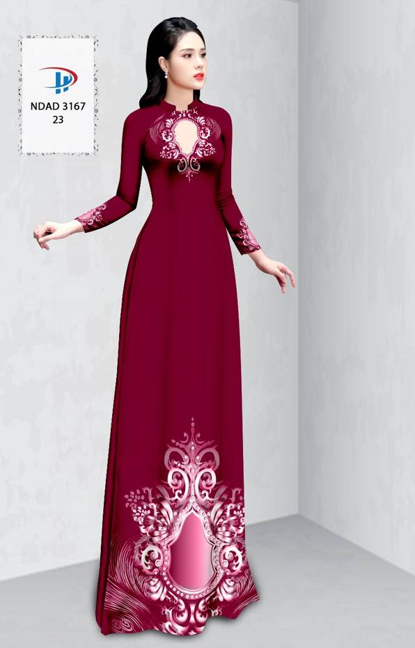 Vải Áo Dài Hoa Văn Vừa Ra  AD NDAD3167