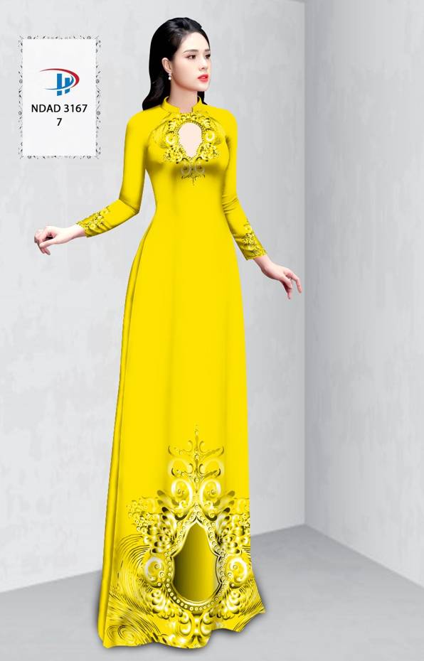 Vải Áo Dài Hoa Văn Vừa Ra  AD NDAD3167