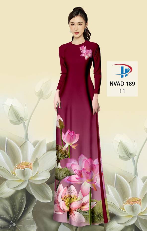 Vải Áo Dài Hoa Sen Mới Ra AD NVAD189 53 Vải Áo Dài Hoa Sen Mới Ra AD NVAD189