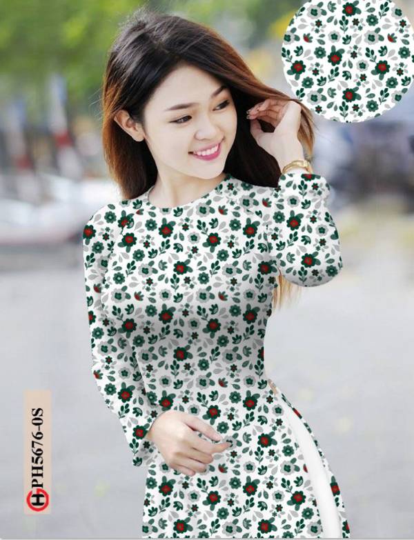 Vải Áo Dài Hoa Nhí Kiểu Mới AD PH5676