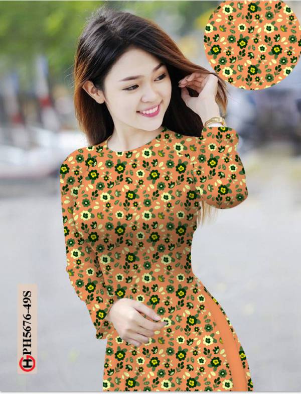 Vải Áo Dài Hoa Nhí Kiểu Mới AD PH5676