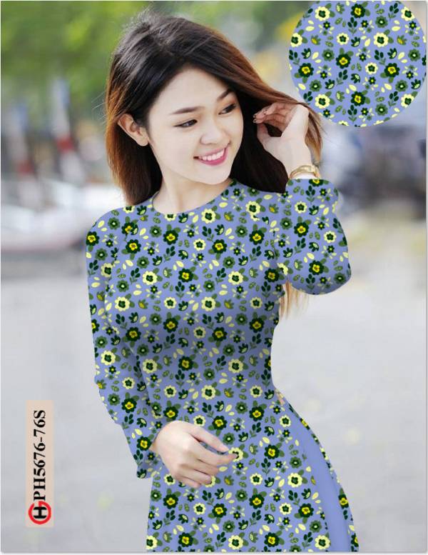 Vải Áo Dài Hoa Nhí Kiểu Mới AD PH5676