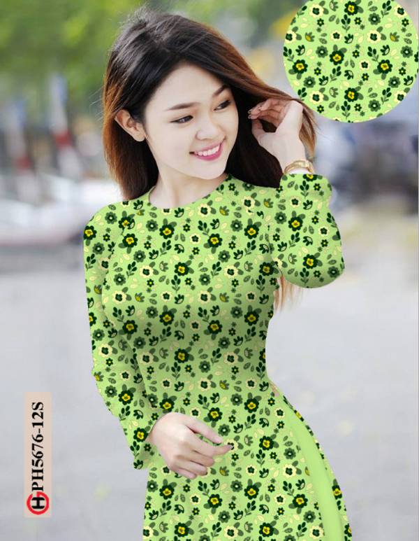 Vải Áo Dài Hoa Nhí Kiểu Mới AD PH5676