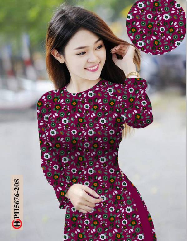 Vải Áo Dài Hoa Nhí Kiểu Mới AD PH5676