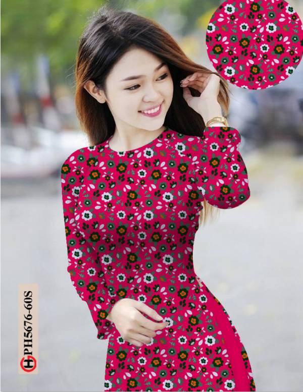 Vải Áo Dài Hoa Nhí Kiểu Mới AD PH5676