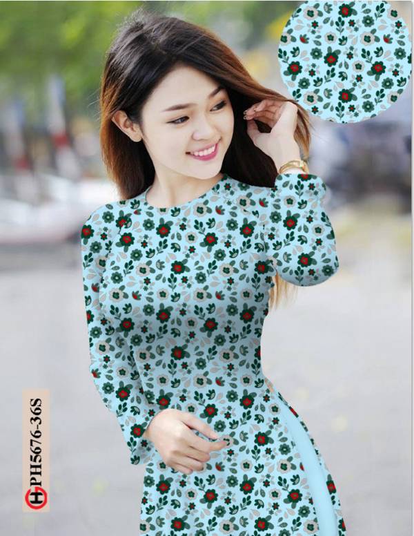 Vải Áo Dài Hoa Nhí Kiểu Mới AD PH5676