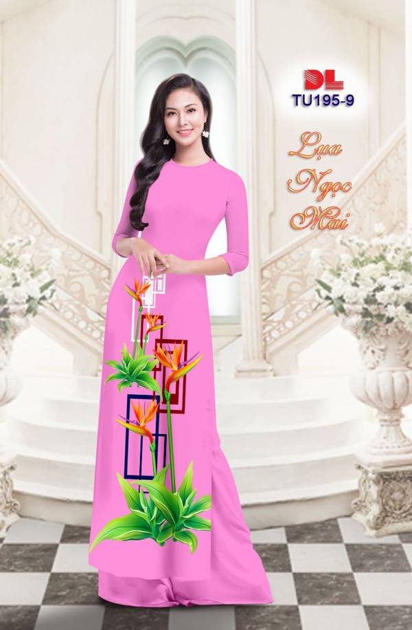 Vải Áo Dài Hoa Thiên Điểu Độc Đáo AD TU195