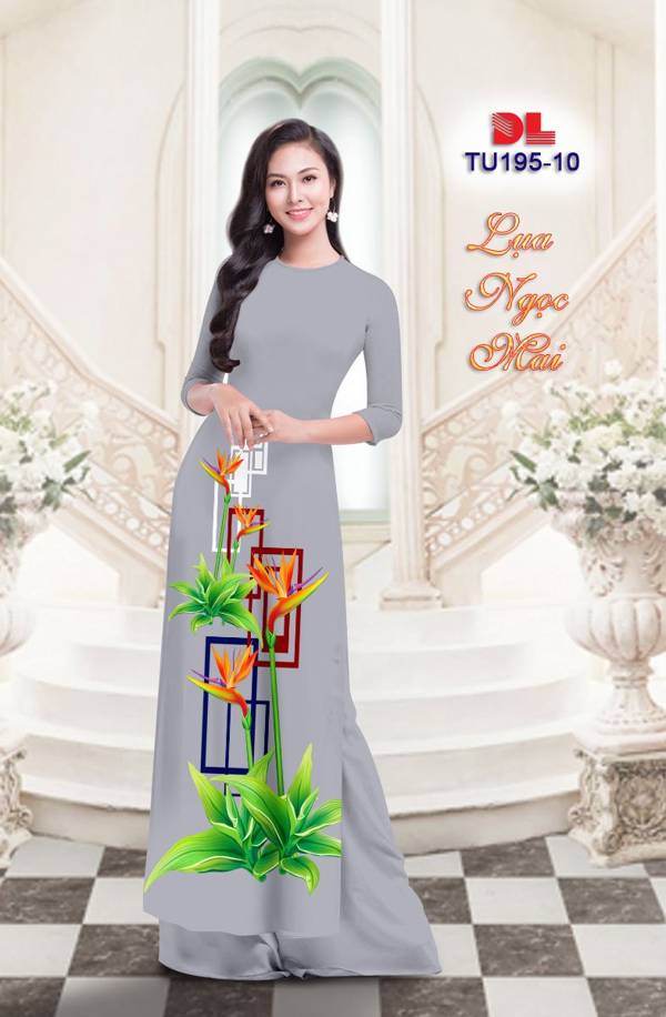 Vải Áo Dài Hoa Thiên Điểu Độc Đáo AD TU195
