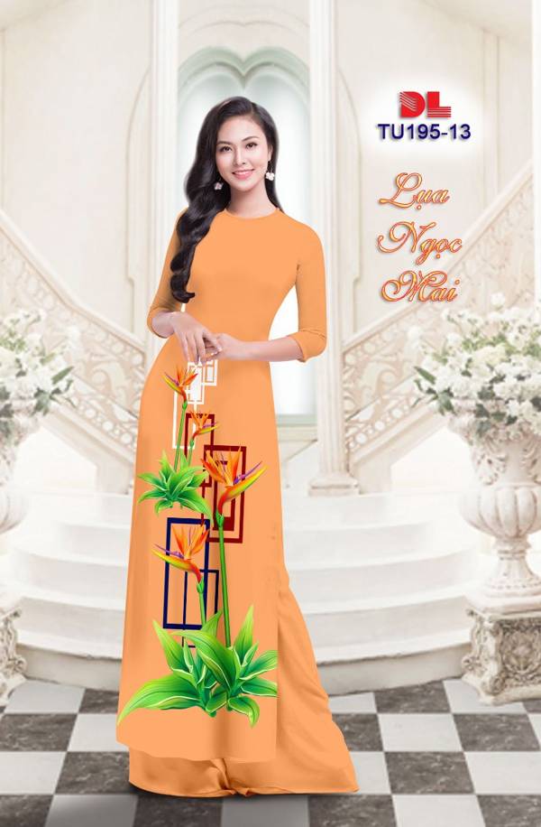 Vải Áo Dài Hoa Thiên Điểu Độc Đáo AD TU195