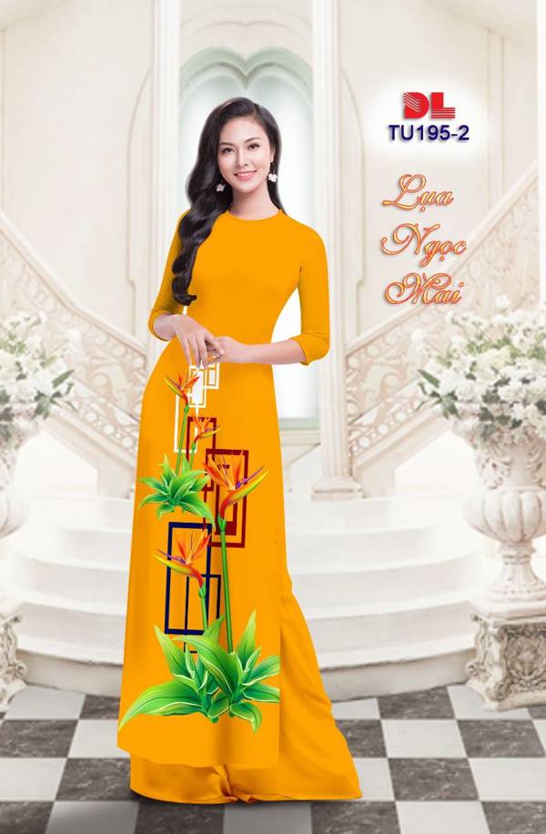 Vải Áo Dài Hoa Thiên Điểu Độc Đáo AD TU195
