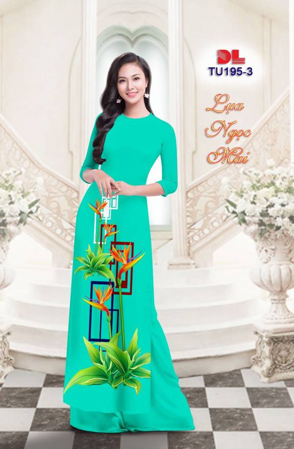 Vải Áo Dài Hoa Thiên Điểu Độc Đáo AD TU195