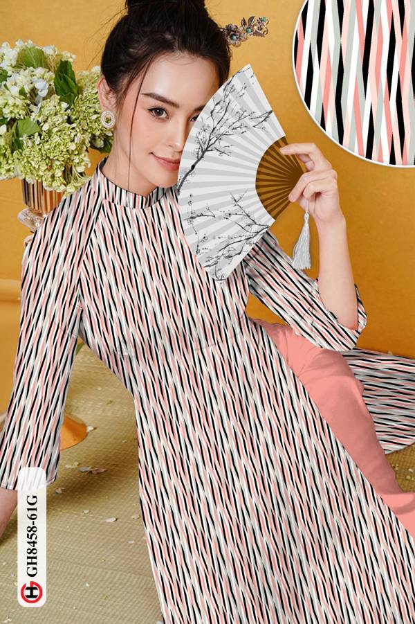 Vải Áo Dài Hoa Văn Vừa Ra AD GH8458 36 Vải Áo Dài Hoa Văn Vừa Ra AD GH8458