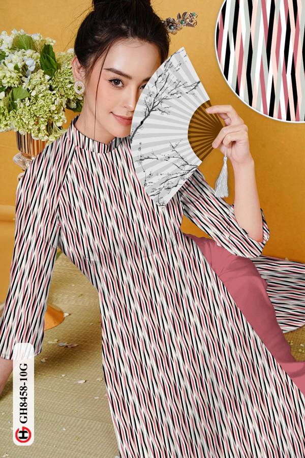 Vải Áo Dài Hoa Văn Vừa Ra AD GH8458 42 Vải Áo Dài Hoa Văn Vừa Ra AD GH8458