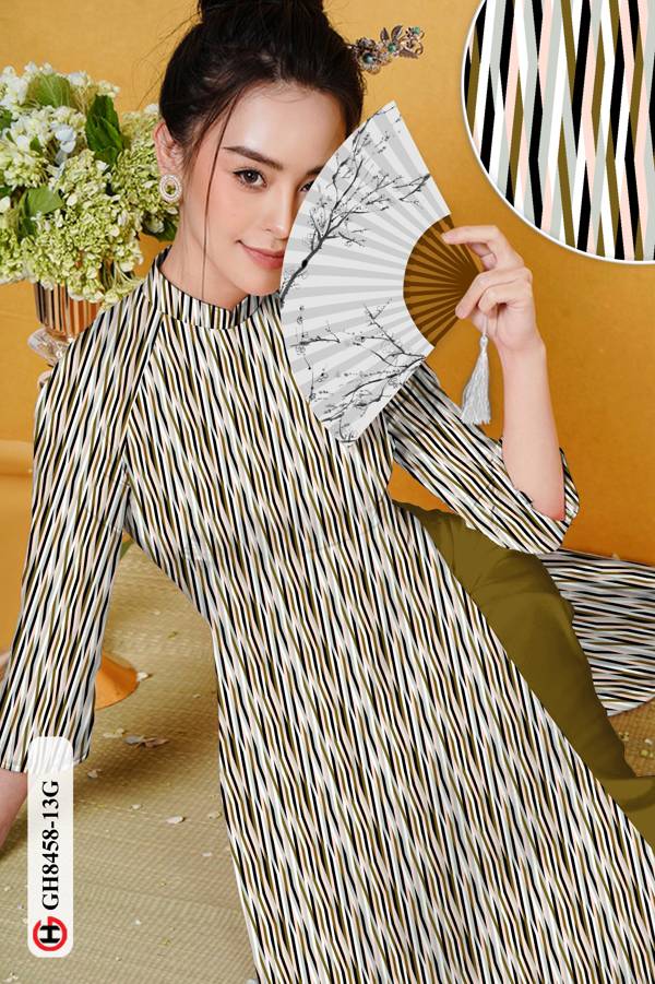 Vải Áo Dài Hoa Văn Vừa Ra AD GH8458 41 Vải Áo Dài Hoa Văn Vừa Ra AD GH8458