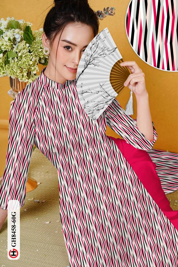 Vải Áo Dài Hoa Văn Vừa Ra AD GH8458 43 Vải Áo Dài Hoa Văn Vừa Ra AD GH8458