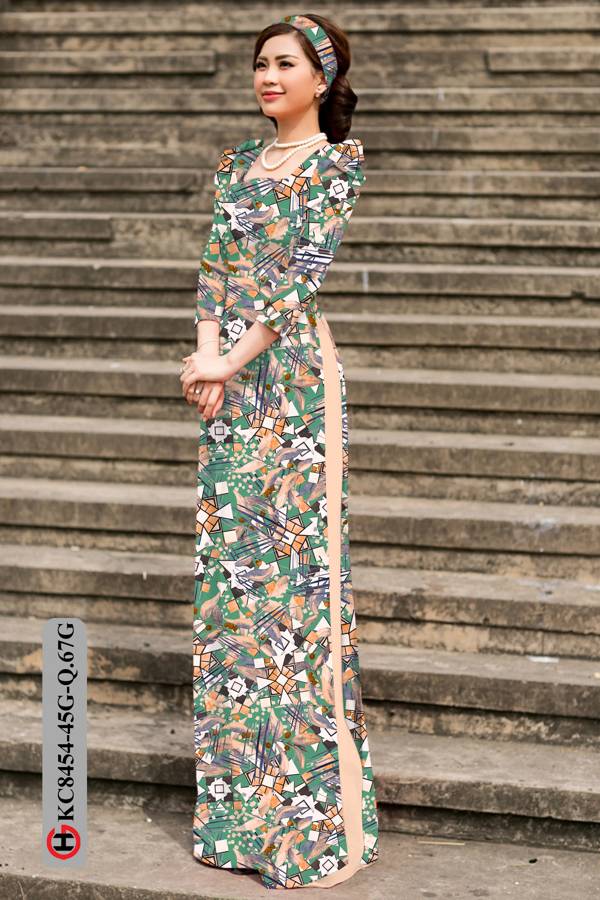 Vải Áo Dài Hoa Văn Mới Ra AD KC8454 40 Vải Áo Dài Hoa Văn Mới Ra AD KC8454