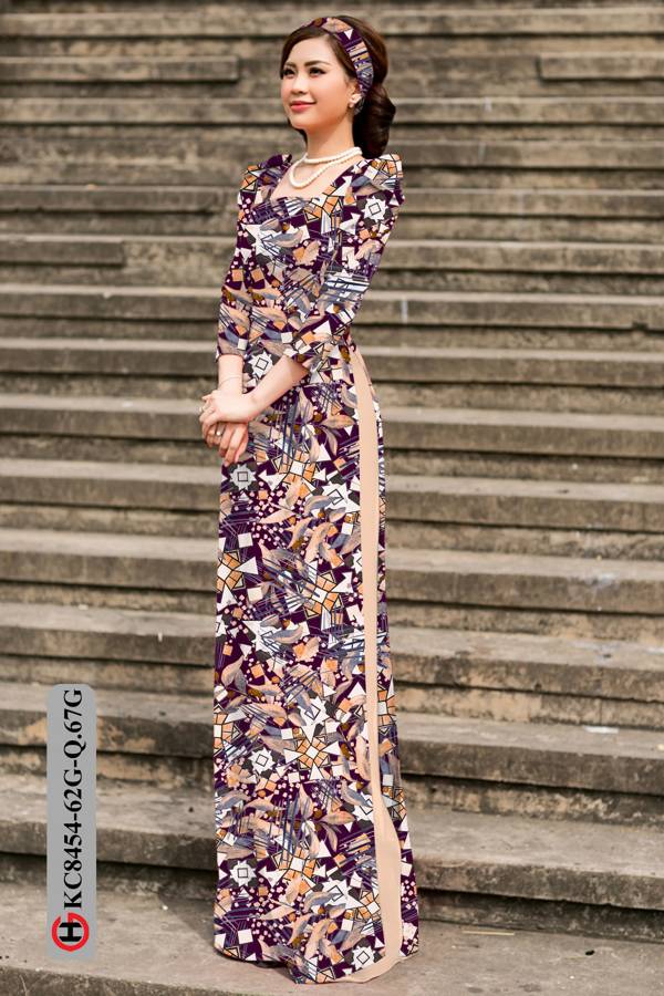 Vải Áo Dài Hoa Văn Mới Ra AD KC8454 45 Vải Áo Dài Hoa Văn Mới Ra AD KC8454