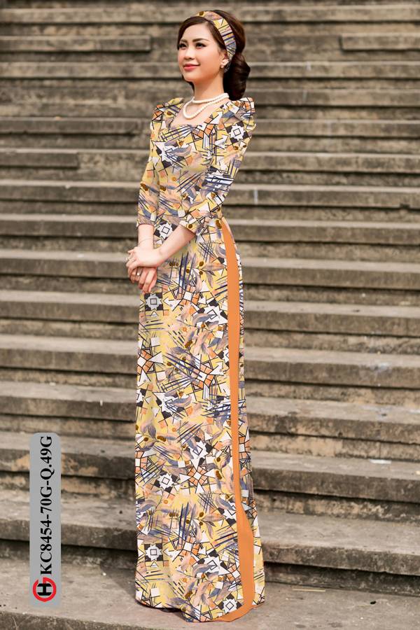 Vải Áo Dài Hoa Văn Mới Ra AD KC8454 46 Vải Áo Dài Hoa Văn Mới Ra AD KC8454