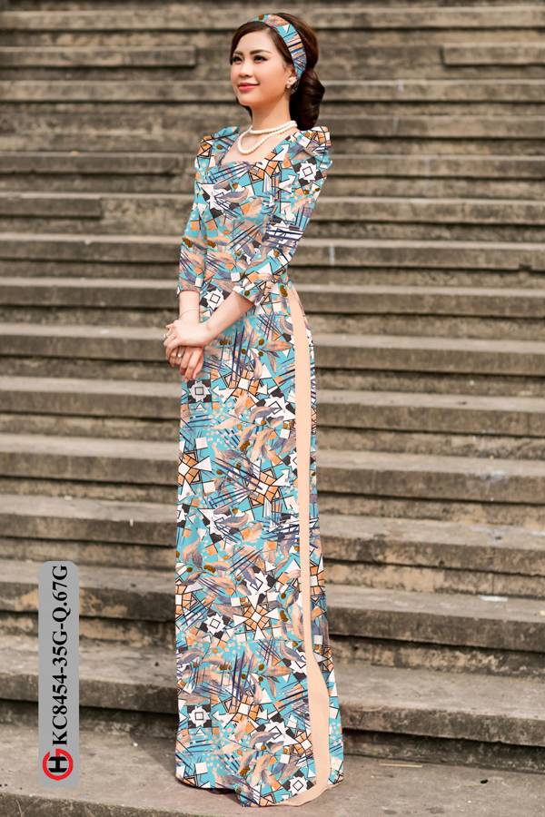 Vải Áo Dài Hoa Văn Mới Ra AD KC8454 53 Vải Áo Dài Hoa Văn Mới Ra AD KC8454
