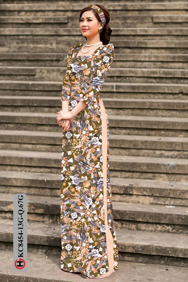 Vải Áo Dài Hoa Văn Mới Ra AD KC8454 50 Vải Áo Dài Hoa Văn Mới Ra AD KC8454